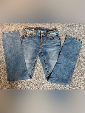 True Religion billie mid rise straight jeans